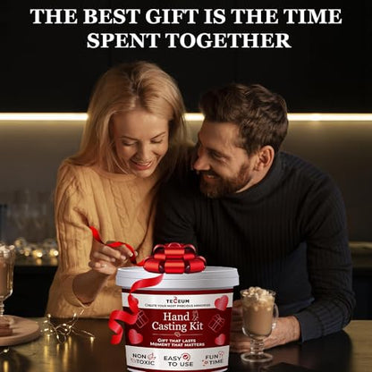 TECEUM Hand Casting Kit – Unique Gift for Couples, Family, Babies & Adults | DIY Romantic Gift for Wedding, Anniversary, Engagement, Baby Showers, Mother's Day and Christmas. Keepsake for Her & Him
