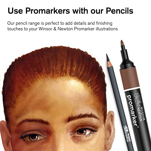 Winsor & Newton Studio Collection, 6 Count, Charcoal Pencils | Mixed Grade Charcoal Pencils, Wooden Barrels, On-The-Go Tin, High Quality Core Binder, Break-Resistant Cores & Points - style: 6 Charcoal Pencils