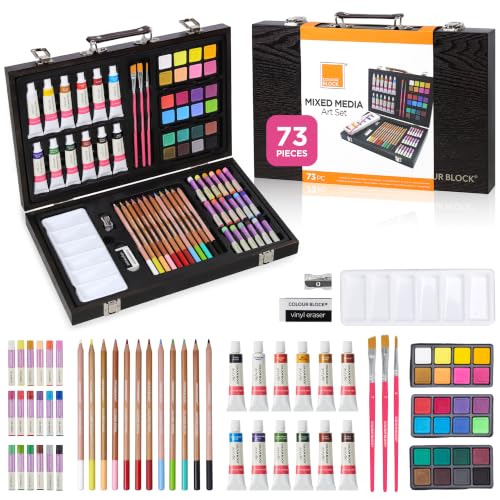 73-Piece Art Set – Premium Art Supplies Kit for Adults, All-in-One Painting and Drawing Set for Artists and Hobbyists