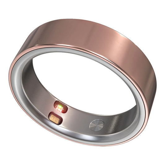 Smart Ring Health Tracker 5ATM Waterproof Sport Ring Exclusive Vibration Alerts Titanium Blood Oxygen/Sleep/Emotional Management Women Cycle Prediction Compatible with iOS/Android Dawn Rose Gold 10.5 - color: Dawn Rose Gold, size: 10.5