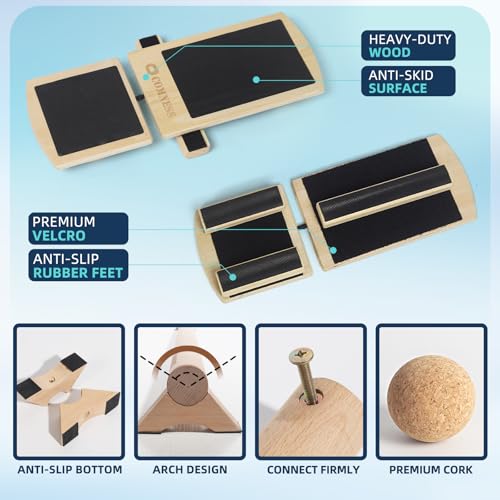 Versatile 40 Inch Beech Wood Balance Beam for Home Use - Enhance Balance, Ankle Strengthener Foot Exerciser for Sprained, Physical Therapy Purposes for Plantar Fasciitis Relief - color: Light Wood