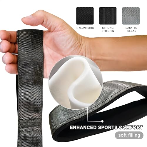 Stretching Strap with 12 Loops-Non-Elastic Physical Therapy with Carry Bag