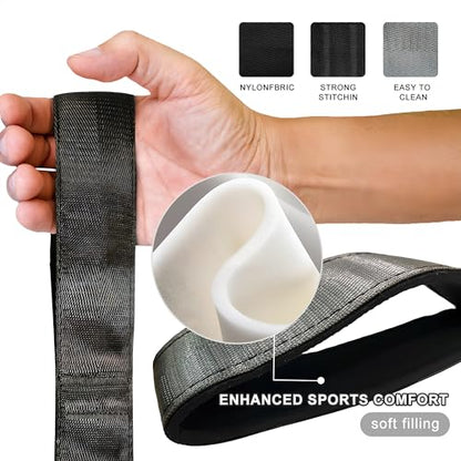 Stretching Strap with 12 Loops-Non-Elastic Physical Therapy with Carry Bag
