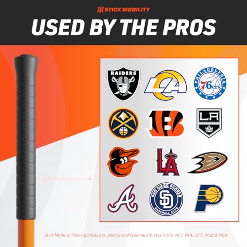 Stick Mobility 3 Stick Training Bundle | Mobility Stick to Improve Flexibility, Mobility, and Strength with Active Stretching for Golf, Running, Fitness, Pickleball, and More - color: Black