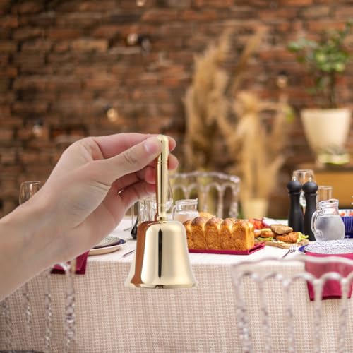 Homelavie Super Loud Solid Brass Hand Call Bell Dinner Bell (L) | Hand Bells for Seniors Bedside, Teacher Classroom Bell, Ringing Bell at Wedding, Tibetan Meditation Bells, Gift for Bedridden - size: Large