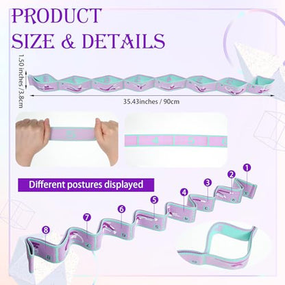 YUXIANLB Elastic Yoga Stretch Strap 8-Loop Fitness Equipment, for Women