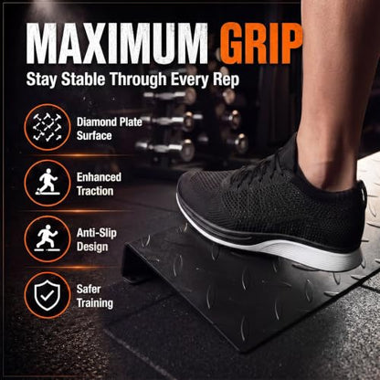 Steel Squat Wedge Block 15° Non-Slip Heel Elevated Board for Deep Squats