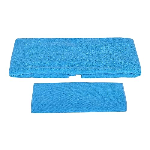 BalanceFrom 7-Piece Yoga Set with 71x24x1 Inches Extra Thick Mat and Carrying Sling – Includes 2 Blocks, Stretch Strap, 2 Towels, and Knee Pad for Home, Studio, and Gym Workouts - color: Blue