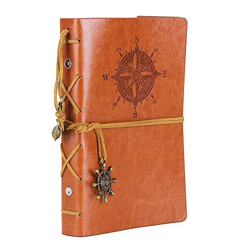 EvZ 7-Inch Refillable A6 Binder Notebook - Premium Vegan Leather Personal Planner, Eco-Friendly Journal with 6-Ring Loose-Leaf System for Writing, Business, and Creative Sketches, Brown - color: Brown, size: 7 Inches