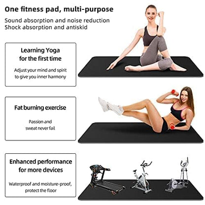 Bike Mat,Treadmill Mat,Compatible for Elliptical,Exercise Bikes, Stationary Cycles,Spin Bike,Under Exercise Bike Trainer Pad for Indoor Stationary Gym Fitness Equipment Hardwood Floor Protector - size: 71" x 30"