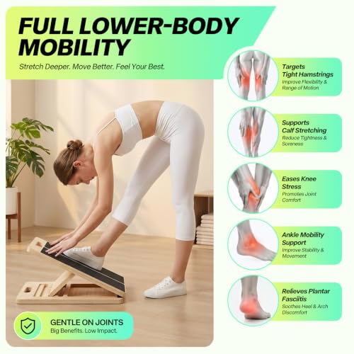 Slant Board, Adjustable Calf Stretch Board for Ankle Mobility