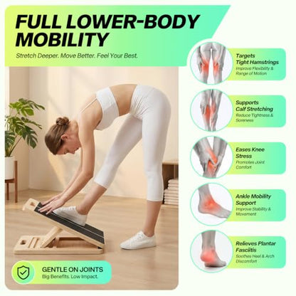 Slant Board, Adjustable Calf Stretch Board for Ankle Mobility