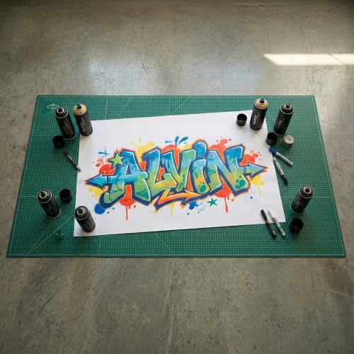 ALVIN GBM Self-Healing Cutting Mat 40 x 60 inch | Double-Sided Green/Black | 5-Layer Gridded Surface for Arts, Crafts and Sewing - Model GBM4060 - size: 40"L x 60"W