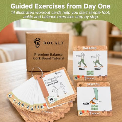 Rocalt Cork Balance Board, Foot and Ankle Strengthener Kit