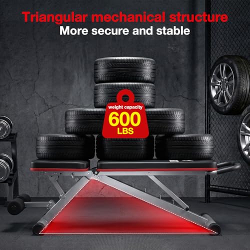 Adjustable Exercise Chair for Home Gym – Foldable Back Extension Bench for Core, Hip & Lower Back Workout – Multi-Functional Hyperextension Bench for Full-Body Exercise（with Illustrated Training Action Guide）