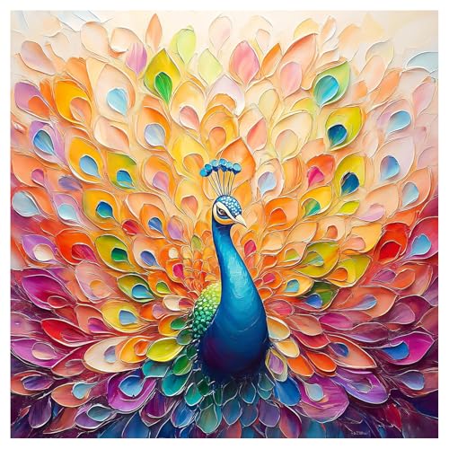 Peacock Diamond Art Kits for Adults, Diamond Painting Kits 14x14 Inch | Diamond Painting Kits for Adults Beginners, Gem Art, 5D Full Drill, DIY Arts and Crafts for Gift Home or Decor - color: Style 68