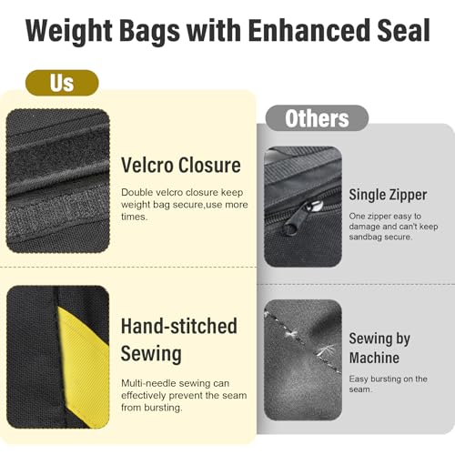 8 Pack Sandbags Weight Bags,Durable Sand Bags for Weight, Yellow - color: Yellow, size: 8 PCS