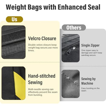 8 Pack Sandbags Weight Bags,Durable Sand Bags for Weight, Yellow - color: Yellow, size: 8 PCS