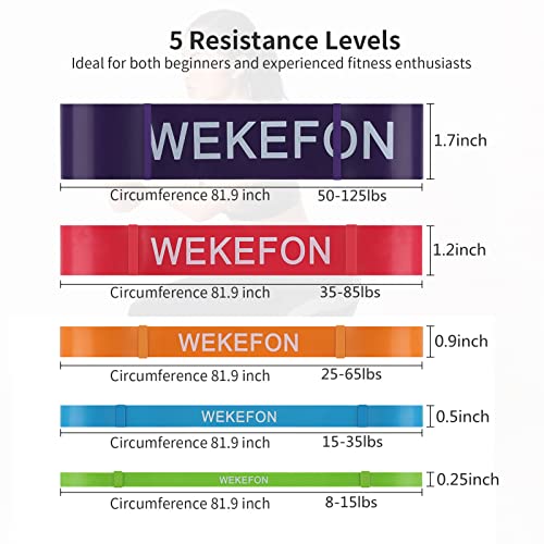 Resistance Bands Set, Pull Up Assist Bands - Stretch Resistance Band - Mobility Band Powerlifting Exercise Bands for Resistance Training, Physical Therapy, Home Workouts - color: Colorful