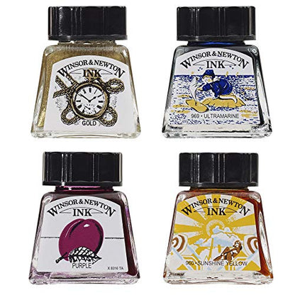 Winsor & Newton Drawing Ink, 14ml Bottle, Viridian | Fast-drying, transparent & water-resistant; Outstanding Color Brilliance; Perfect for brush, dip pen, airbrush applications. - color: Viridian, style: 14ml Bottle