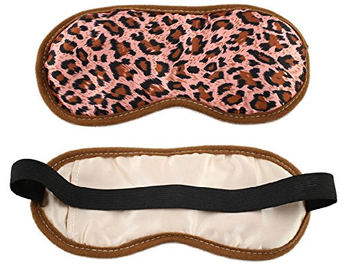ObboMed ME-1010A Soothing Silk Eye Sleep Mask with Cooling Gel Pack, Cold Therapy Relief Wrap, for Insomnia, Tired Puffy Eyes, Headache, Wrinkles, Dark Circles and Relaxation – Leopard Print - color: Me-1010a: Leopard Print