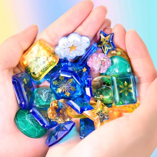 Resin Earring Molds, Set of 3 Earring Casting Molds Gem Style | Geometric Moon Star Clouds Shaped Earring Silicone Molds for Epoxy Resin Casting, Pendant Jewelry Keychain DIY Craft Gift - color: 3PCS Geometric Pendant Molds