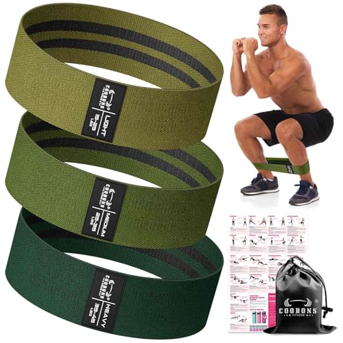 Fabric Resistance Bands for Working Out - color: Green