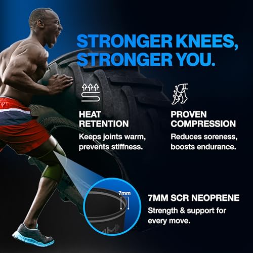 Modvel 7mm Neoprene Knee Sleeves for Men & Women Weightlifting & Powerlifting – Compression Knee Sleeve Support for Squats, Gym, Training – USPA, IPL Approved – Medium Green (Pair) - color: GREEN, size: Medium
