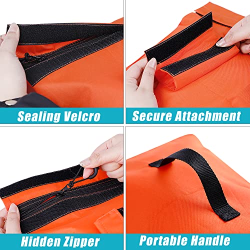 VISEMAN 4PCS Sports Net Sandbags, Weighted Anchor Bags for Baseball & Golf Nets,Soccer Goals, Hockey Nets - style: Orange×4PCS