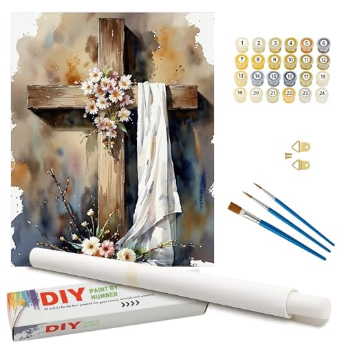 Autumn Landscape Paint by Numbers Kit for Adults - DIY Fall Picnic by The River Painting on Rolled Canvas 16x20 Inches, Acrylic Paint Set, Suitable for Beginners, Art for Home Decoration or Gifts - color: TCXY05330, size: 16X20IN Rolled