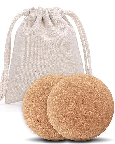 KITWILD Cork Massage Ball, 2.5 Inch, 2 Pack | High Density Fine Particles, Deep Tissue Muscle Massage, Myofascial Release, Yoga Therapy, Lacrosse Ball - style: 2 Pack (2.5'')