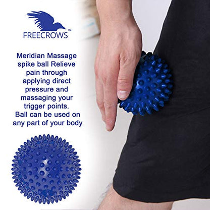 Big Toe Separators + Hand Grip Strengthener Workout - Spiky Massage Ball Set - Blue Gel Foot Stretcher for Fighting Bunions - Hammer Toes Fitness Kit - Pain Relief for Men + Carrying Bag
