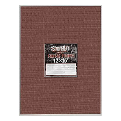 SoHo Artist Cotton Canvas All Media Panels - 9x12-3 Pack of Double Primed Cotton Acid-Free Panels Bonded Canvases for Paintings, Artwork and More - size: 9x12