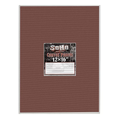 SoHo Artist Cotton Canvas All Media Panels - 6x6-3 Pack of Double Primed Cotton Acid-Free Panels Bonded Canvases for Paintings, Artwork and More - size: 6x6