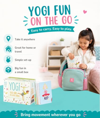 YOGi FUN Yogi Kit Card Game, 40 Yoga Cards Rhyming Game, Award Winning Educational Activities, Includes 2 Cardboard dice. for ADHD, Therapy, Montessori, Waldorf, Classroom