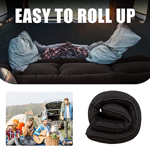 MAXYOYO Japanese Floor Mattress 4" Thick Cot Size Foldable Futon Mattress - color: Black, size: Cot