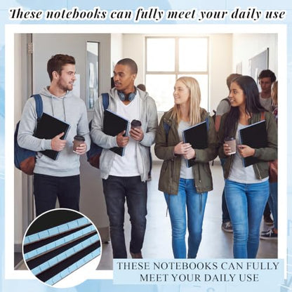 Landscape Legal Pad 11 x 9.5 College Ruled Top Spiral Horizontal Notebook | 4 Blue Pads, 40 Sheets Each, Hole Punched Pages, Simple Color Coding for Classes, Projects, Meetings and Daily Note Taking - color: Blue