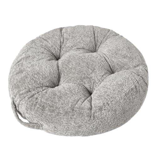 Floor Cushion Pillow, Portable Large - color: Round, Gray