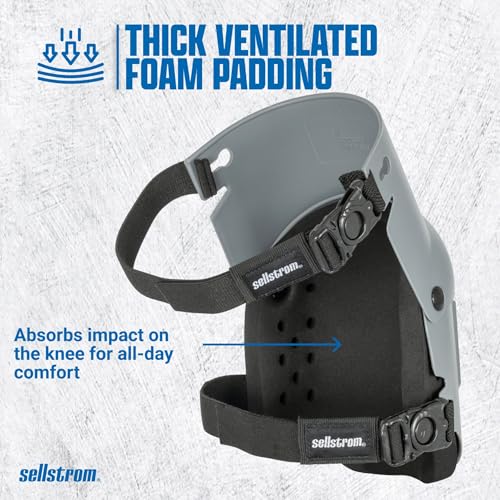 Sellstrom KneePro Professional Construction Kneepads for Work - Men & Women - color: Orange/Gray