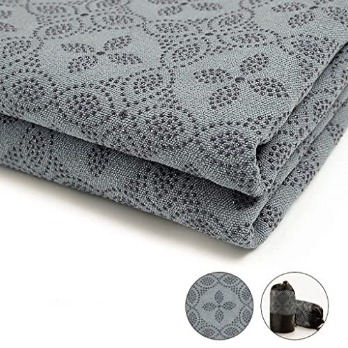 Yoga Towel, Hot Yoga Mat Towel - Sweat Absorbing Non-Slip for Hot Yoga, Pilates and Workout, 24x72 inches with Upgraded Clover-Shaped Grip Dots (Grey) - color: Grey