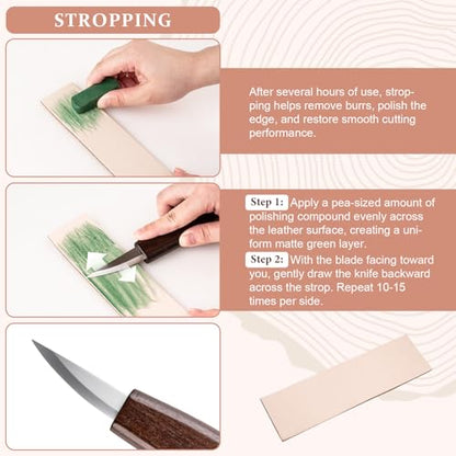 26 in 1 Wood Carving Tools Kit for Beginners | Complete Woodworking Tools Set, Wood Whittling Starter Kit, 4 Wood Knives and 6 Chisels, For Woodworking DIY Hobby Projects