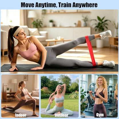 Resistance Bands for Working Out 5-Pack Exercise Bands Resistance Bands Set Elastic Bands for Exercise for Women,Leg Hip Glute Trainingyoga Pilates Physical Therapy