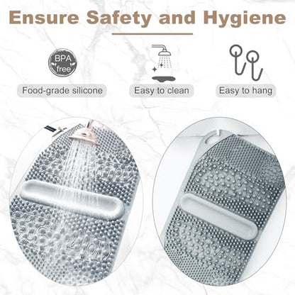 FREATECH Foot Massage Acupressure Mat with Massage Balls for Foot Pain & Plantar Fasciitis Relief, Zoned Reflexology Pressure Point Mat for Sitting & Standing, Safe Food-Grade Silicone, 22'' x 13''