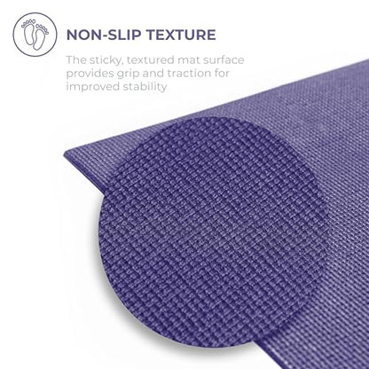 Voyage 5mm Studio Yoga Mats, 10 Pack, 72x24in | Extra Long, Anti-Tear Exercise Mats for Workout, Stretching, Fitness - Non Slip Gym Mats for Home, Schools and Studios - color: Purple