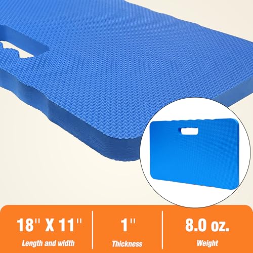 Gardzen 3-Pack Garden Kneeling Pad | EVA Foam Kneeler Pad for Gardening, Baby Bath, Yoga, Pilates, Exercise, 18" x 11" x 1", Blue - size: 18" x 11" x 1" - 3 Pack