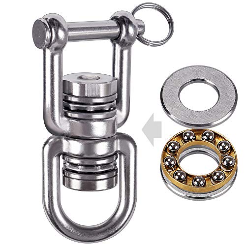 BeneLabel Swing Swivel with 2 Bearing, 360° Rotation, 770LB Capacity, Safest Rotational Device Hanging Accessory for Web Tree Swing, Aerial Dance, Children's Swing, Yoga Swing Sets - color: Open(1 Pack)