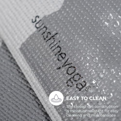 Ascend 6mm Thick Yoga Mat, 72x24in - color: Granite - Printed