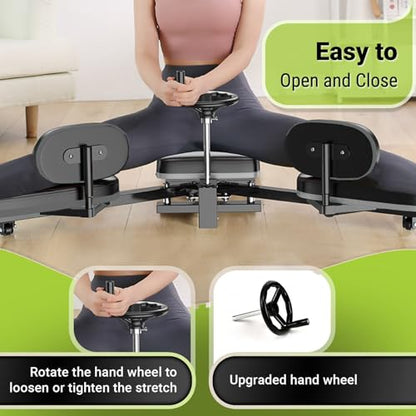 Hip Stretching Machine by Flex Bench – Improve Flexibility,Mobility and Reduce Hip Pain, Leg Stretcher - Flexibility for Yoga,Dance and Gymnastics Thighs,Glutes, Upgraded Model - New Adjustable Seat.