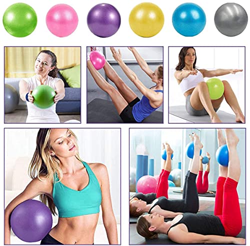 Mini Yoga Balls 6 Inch Exercise Pilates Therapy Balance Micropore Ball Barre Equipment for Home Stability Training Physical Core Training - color: Grey