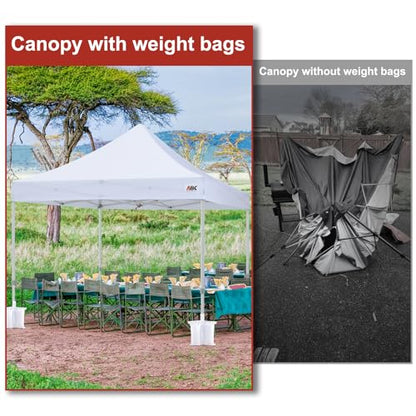 ABCCANOPY Canopy Weights 150 LBS Tent Sand Bags,4-Pack White(No Sand) - color: White, size: 150 LBS